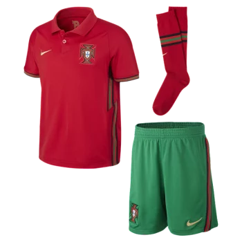 Футбольный комплект для дошкольников с символикой домашней формы сборной Португалии 2020 - Красный