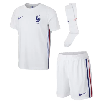 Футбольный комплект для дошкольников с символикой выездной формы сборной Франции 2020 - Белый