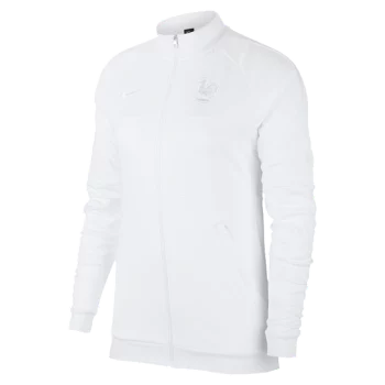 Женская футбольная куртка с символикой Франции - Белый