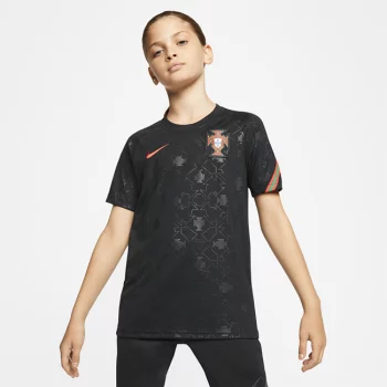 Игровая футболка с коротким рукавом для школьников Португалия - Черный