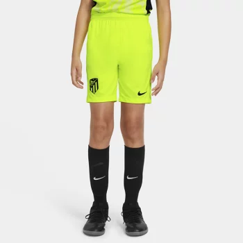 Футбольные шорты для школьников из третьего комплекта формы ФК «Атлетико Мадрид» 2020/21 Stadium - Желтый