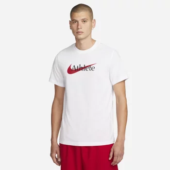 Мужская футболка для тренинга с логотипом Swoosh Nike Dri-FIT - Белый