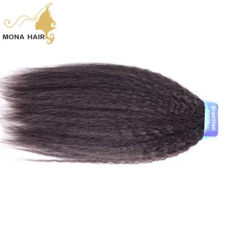 Hot style new arrival remy double weft full cuticle brazilian afro kinky straight hair weave